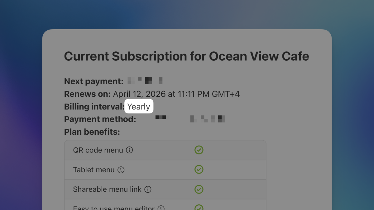 Billing interval now visible on subscription page