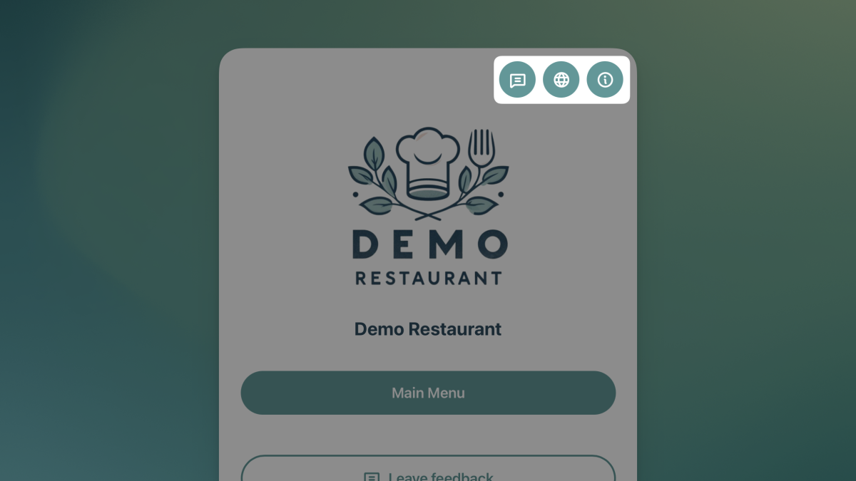 Feedback and Info buttons added to home page
