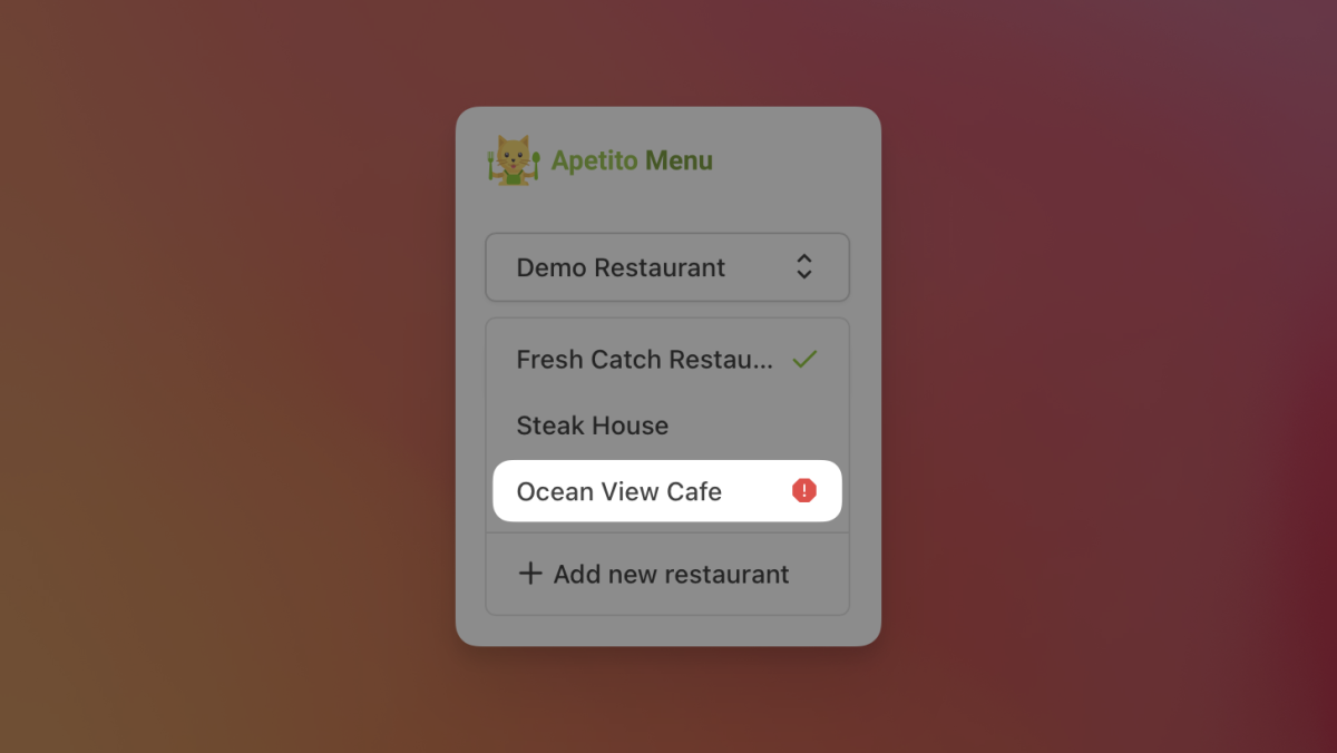 See which restaurants have billing problems
