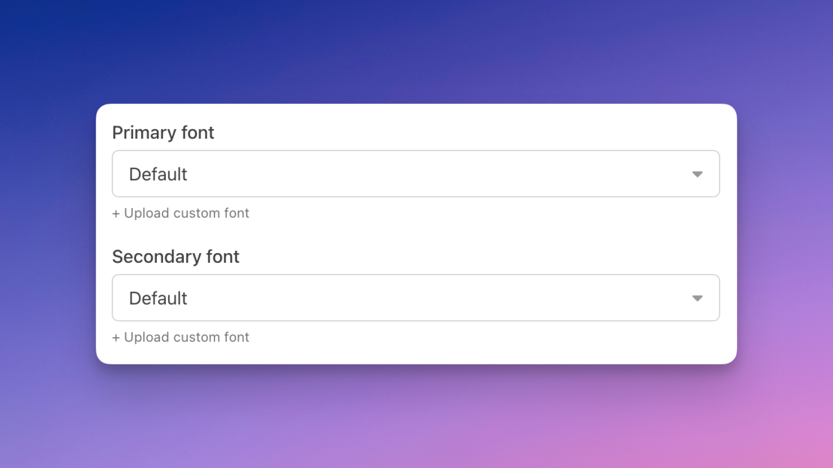 Add your custom font to the menu
