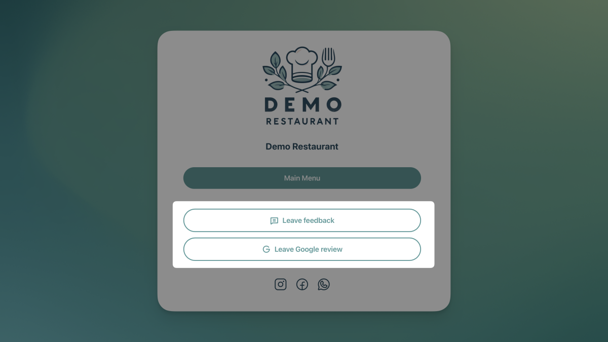 Let visitors leave reviews and feedback from home page