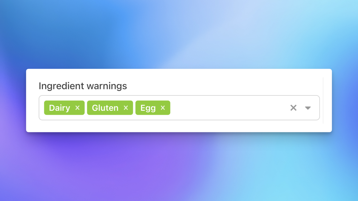 Add ingredient warnings to products