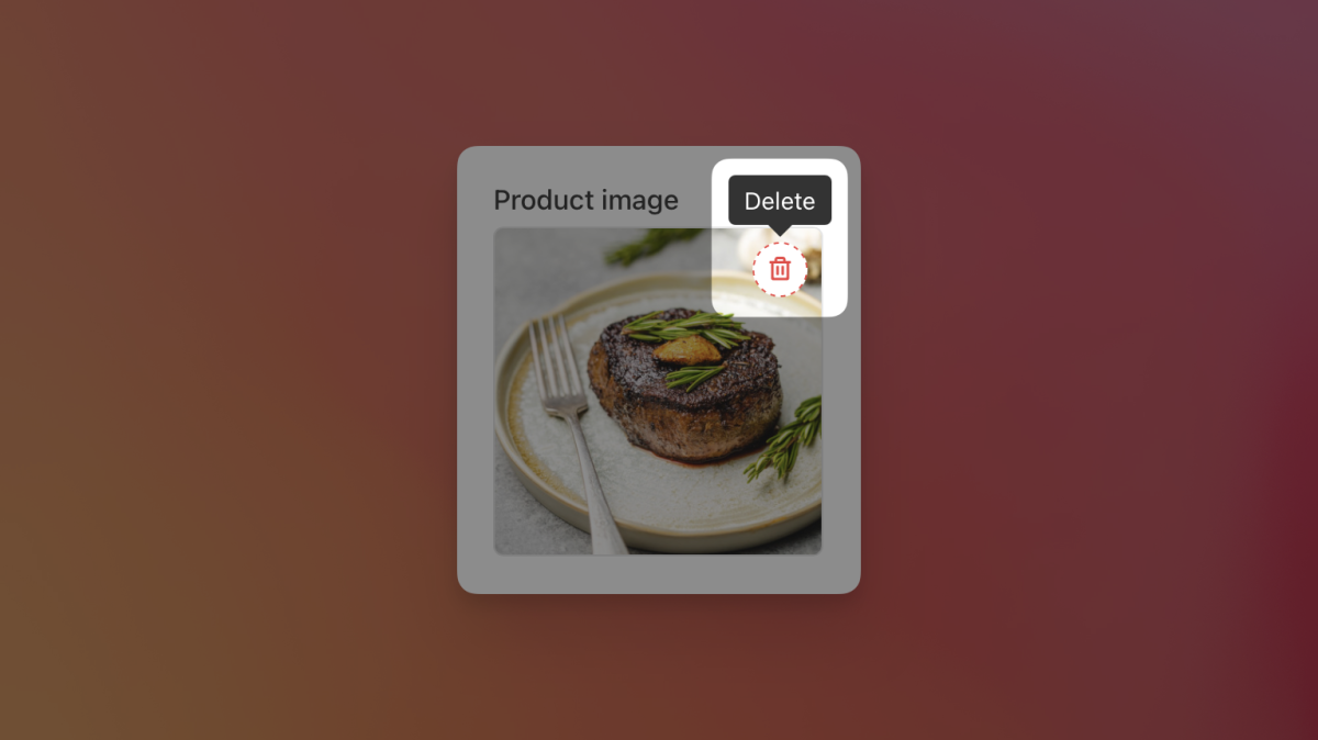 Product image deletion now supported