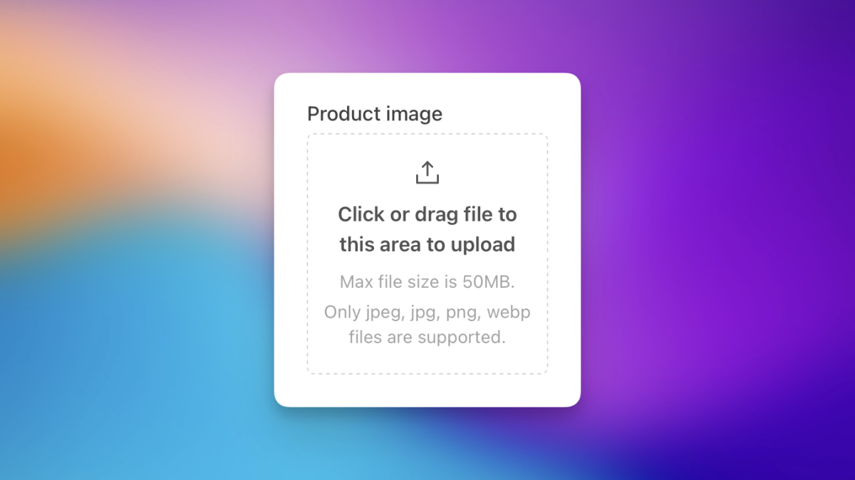 Upload files more easily with new drop area