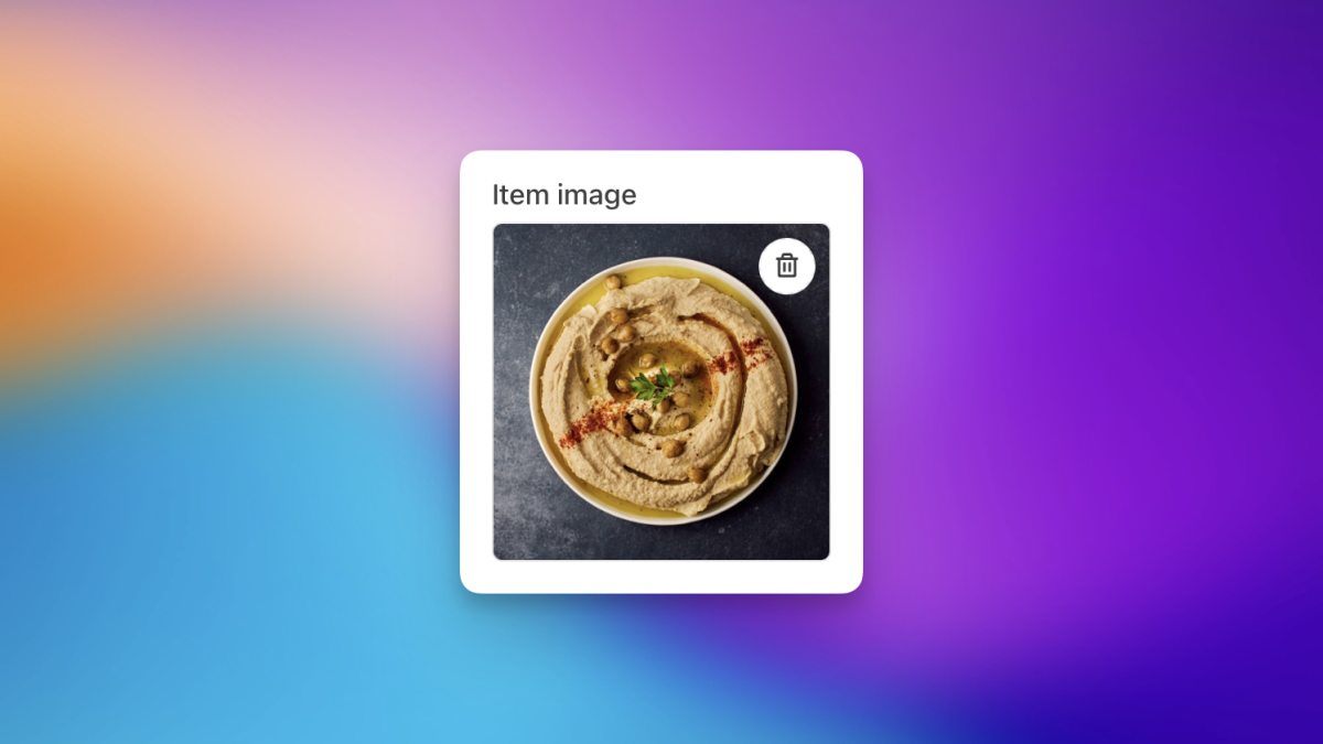 Menu images now upload faster